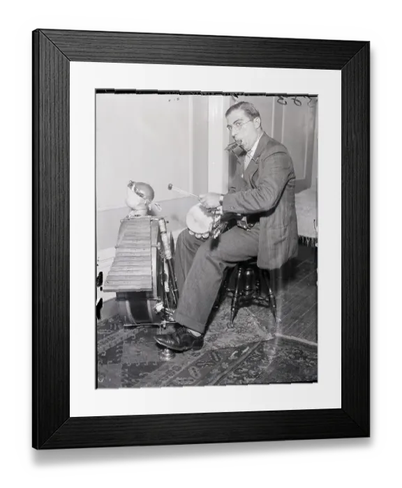 Framed Print : Alex Darion as One Man Band Framed Print : Alex Darion as One Man Band