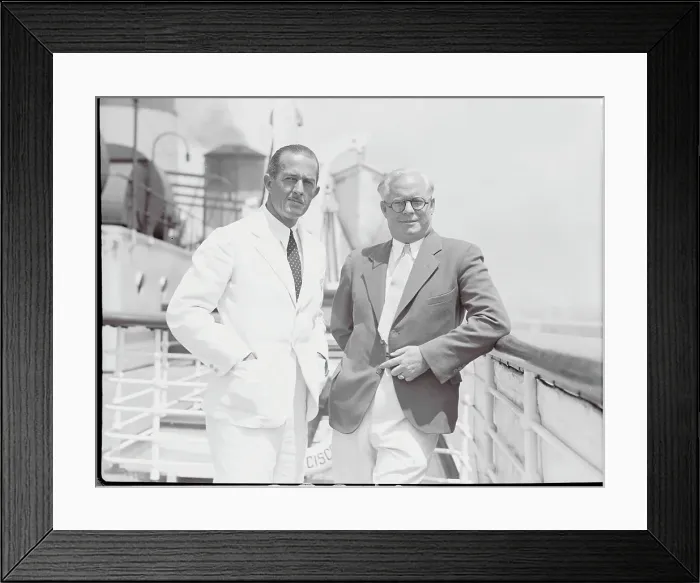 Framed Print : James B. Shackelford and George Dromgold on Ship Deck Framed Print : James B. Shackelford and George Dromgold on Ship Deck