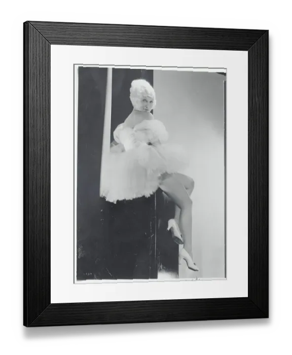 Framed Print : Muriel Evans Posing in Short Dress Framed Print : Muriel Evans Posing in Short Dress