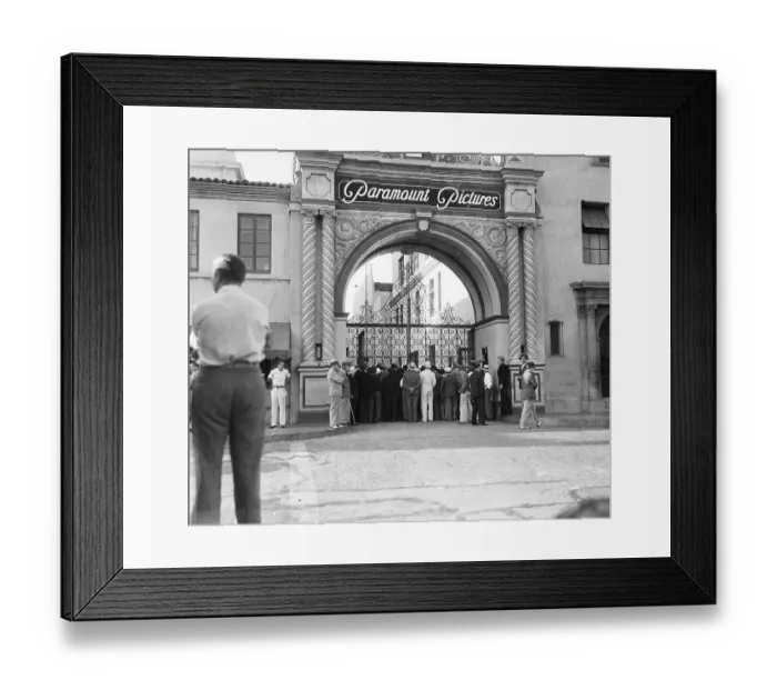 Framed Print : Guard Applicants at Paramount Studio Framed Print : Guard Applicants at Paramount Studio