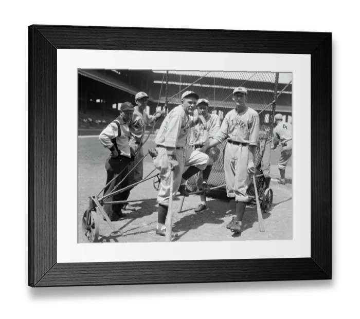 Framed Print : Rogers Hornsby Standing with St. Louis Browns Teammates Framed Print : Rogers Hornsby Standing with St. Louis Browns Teammates