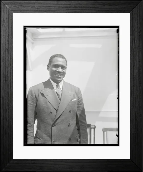 Framed Print : Paul Robeson Standing Aboard Liner Framed Print : Paul Robeson Standing Aboard Liner