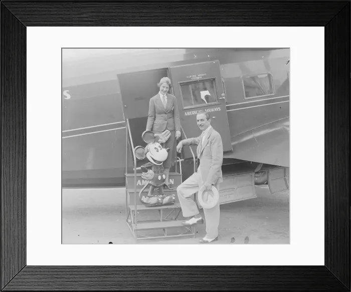Framed Print : Walt Disney with Mickey Mouse Framed Print : Walt Disney with Mickey Mouse