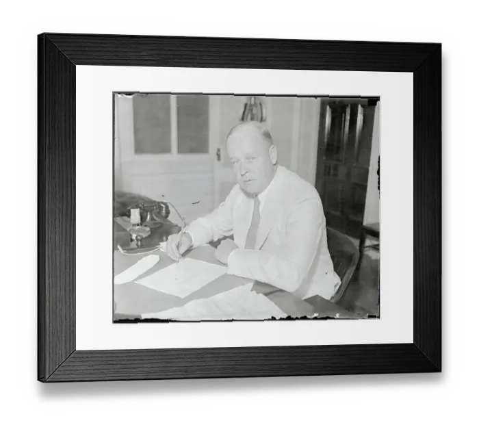 Framed Print : Frank C. Walker Sitting at Desk Framed Print : Frank C. Walker Sitting at Desk