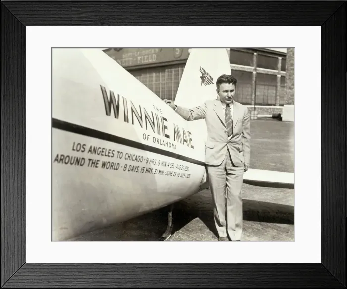 Framed Print : Wiley Post Before Record Air Flight