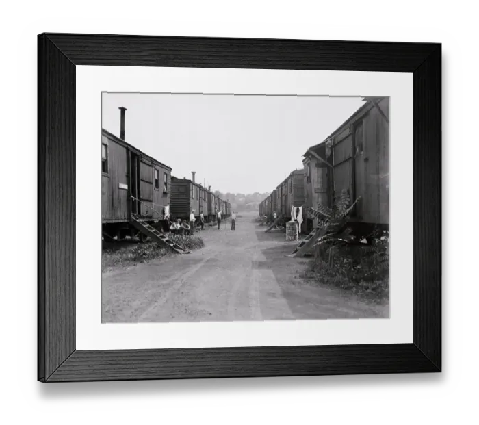 Framed Print : Box Car Village Framed Print : Box Car Village