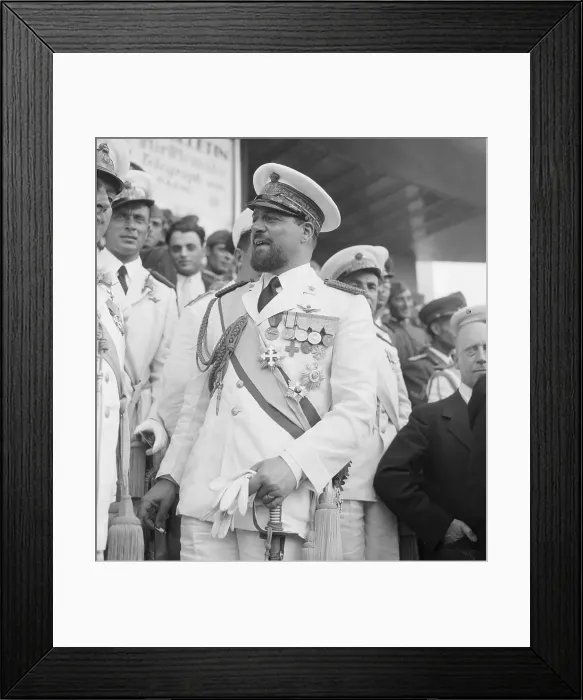 Framed Print : General Italo Balbo Pausing in Full Military Uniform Framed Print : General Italo Balbo Pausing in Full Military Uniform