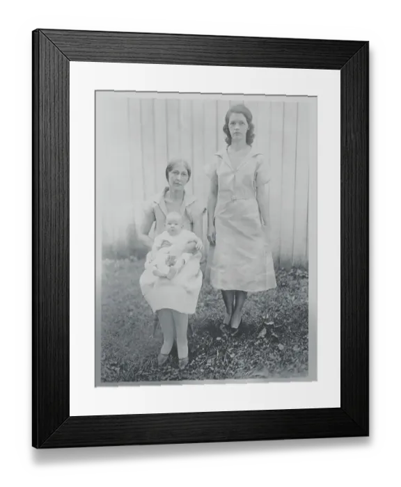 Framed Print : Family Members as Prison Inmates Posing Together Framed Print : Family Members as Prison Inmates Posing Together