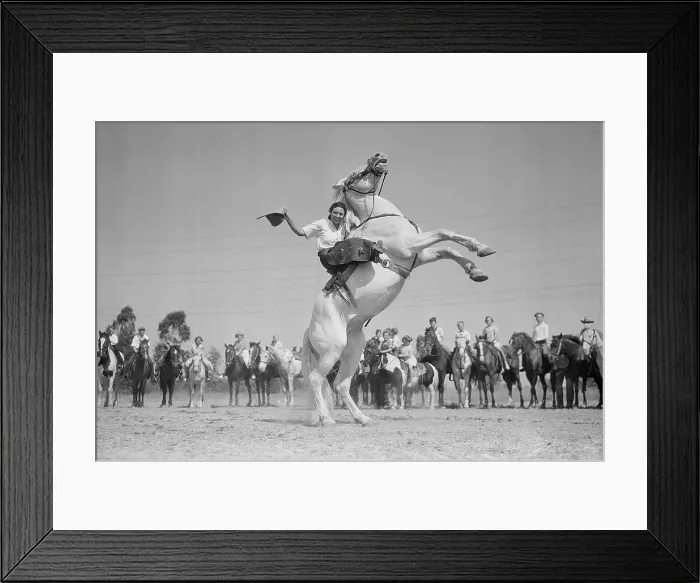 Framed Print : Teacher Riding Horse for Class Framed Print : Teacher Riding Horse for Class