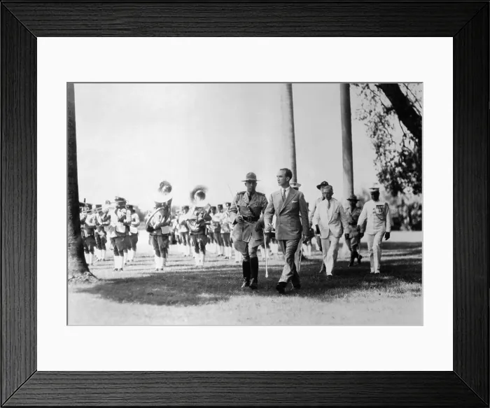 Framed Print : Governor General Frank Murphy Reviewing Troops