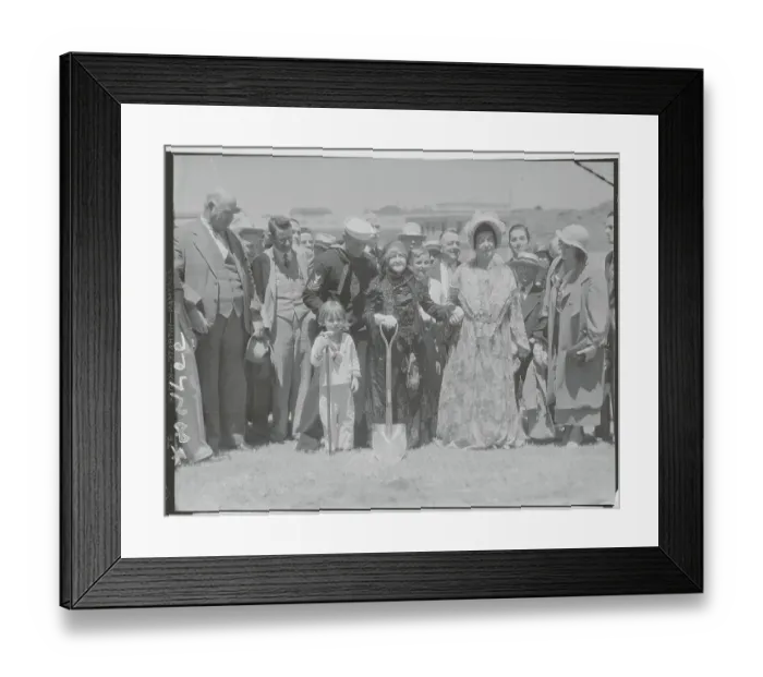 Framed Print : California Pioneer Participating in Bridge Ceremony Framed Print : California Pioneer Participating in Bridge Ceremony