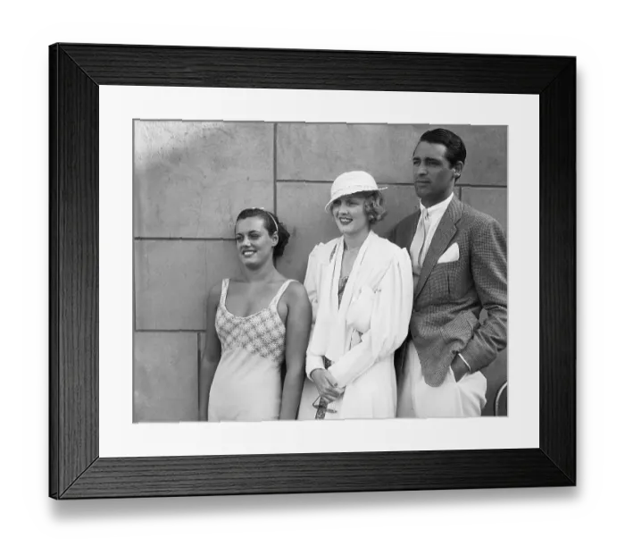Framed Print : Cary Grant and Companions at Swimming Pool Framed Print : Cary Grant and Companions at Swimming Pool