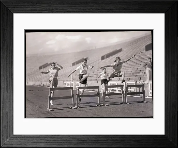 Framed Print : University of Kansas Female Track Meet Framed Print : University of Kansas Female Track Meet