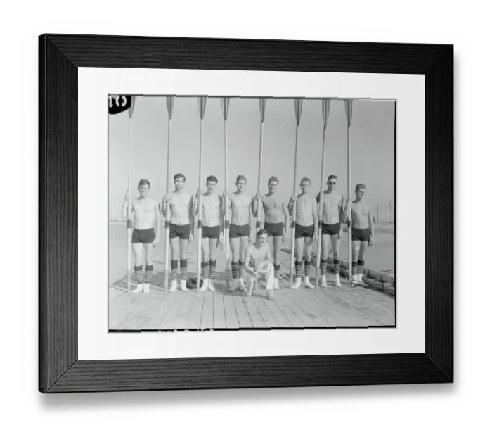 Framed Print : College Crew with Oars Framed Print : College Crew with Oars