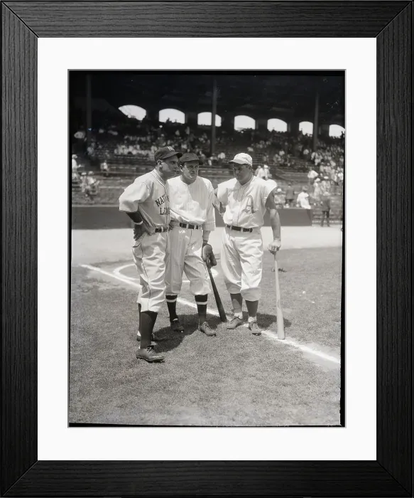 Framed Print : Jimmy Foxx Standing W / Two Fellow Players Framed Print : Jimmy Foxx Standing W / Two Fellow Players