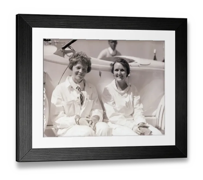 Framed Print : Amelia Earhart and Ruth Nicholls Seated Framed Print : Amelia Earhart and Ruth Nicholls Seated