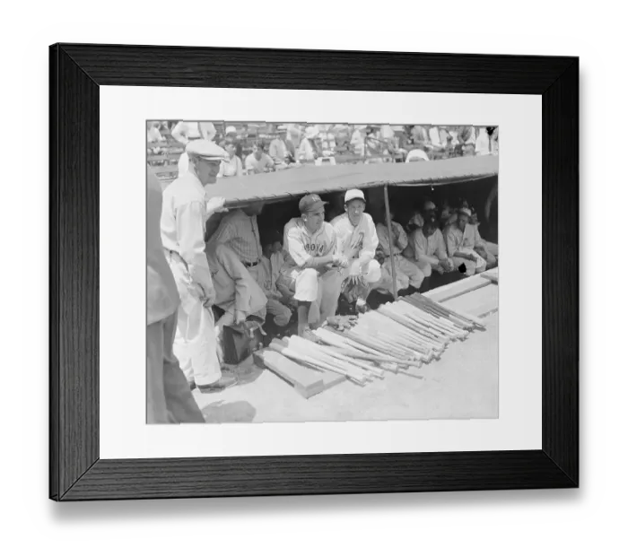 Framed Print : Carl Hubbell & Lefty Grove In Dugout Framed Print : Carl Hubbell & Lefty Grove In Dugout