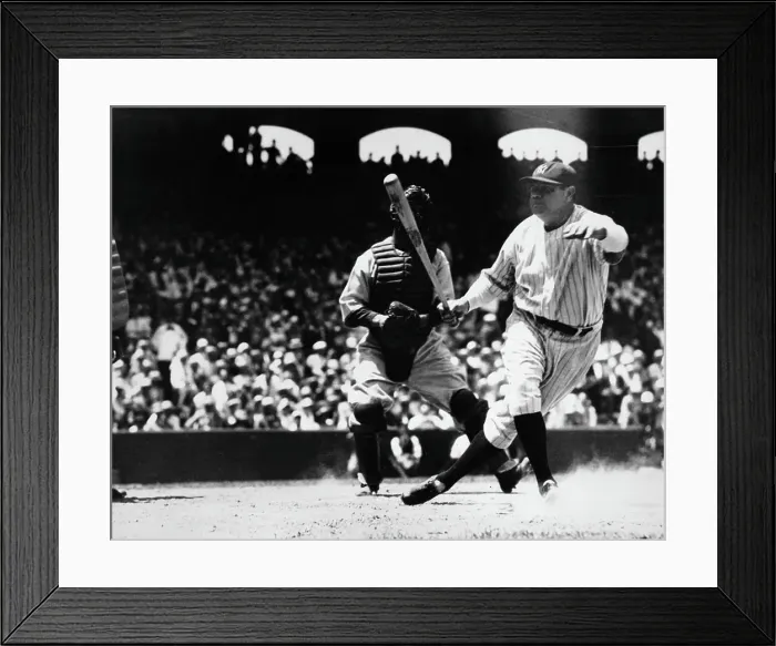 Framed Print : Babe Ruth Runs After Hitting a Homer Framed Print : Babe Ruth Runs After Hitting a Homer