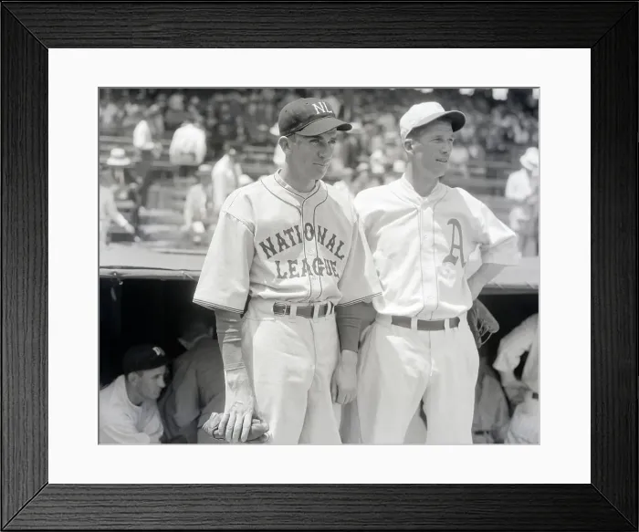 Framed Print : Lefty Grove Standing W / Carl Hubbell