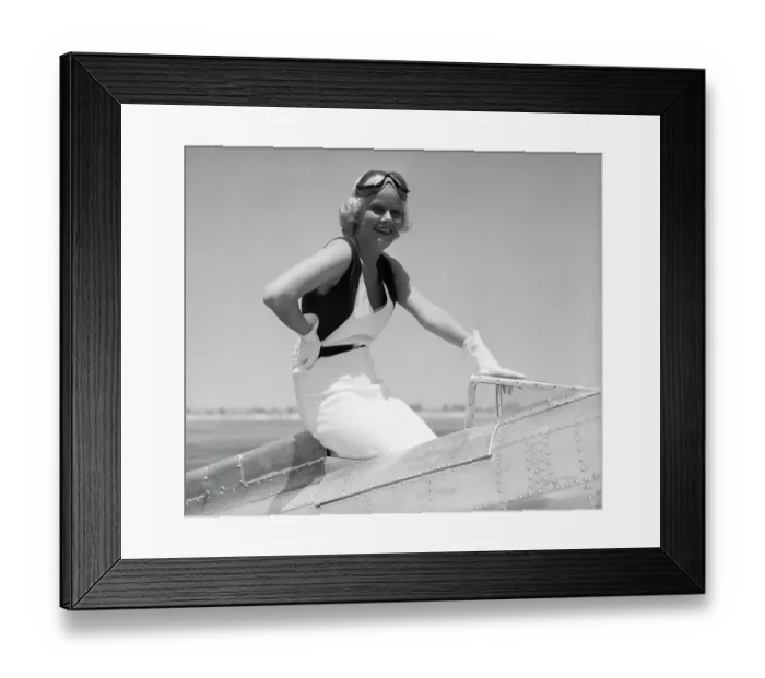 Framed Print : Actress Jean Harlow in Racing Plane Framed Print : Actress Jean Harlow in Racing Plane