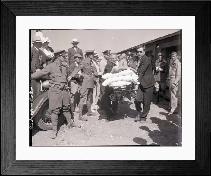Framed Print : Hoot Gibson on Gurney