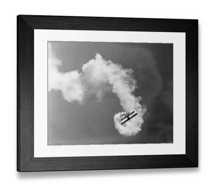 Framed Print : Plane Producing Dense Smoke Framed Print : Plane Producing Dense Smoke