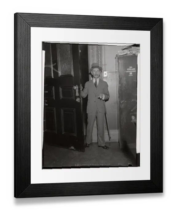 Framed Print : Mike Romanoff Standing at Door Framed Print : Mike Romanoff Standing at Door