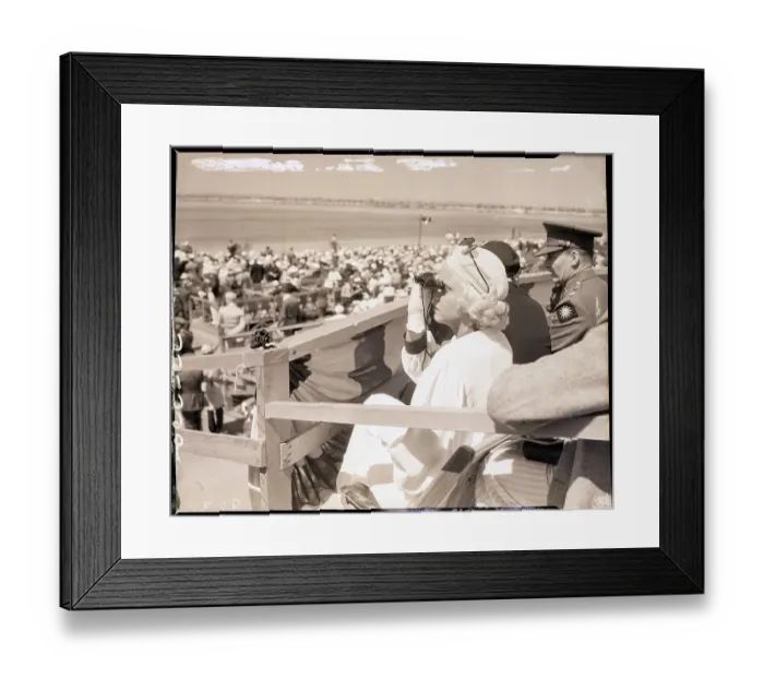 Framed Print : Jean Harlow Watching Air Race Framed Print : Jean Harlow Watching Air Race