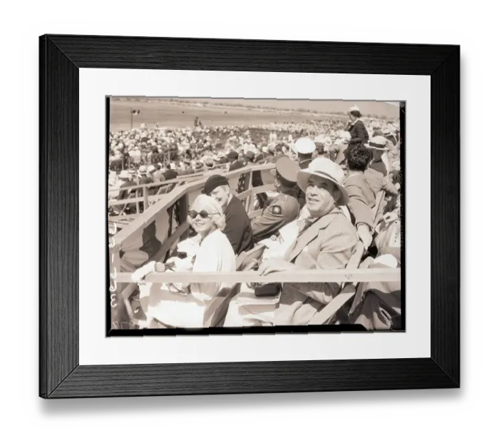 Framed Print : Jean Harlow in Stands at Air Races Framed Print : Jean Harlow in Stands at Air Races