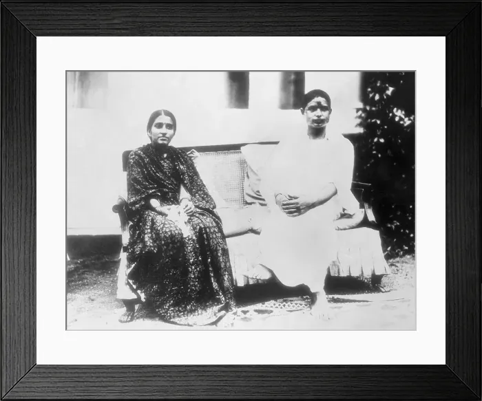Framed Print : Devadas Gandhi Seated with His Bride Framed Print : Devadas Gandhi Seated with His Bride