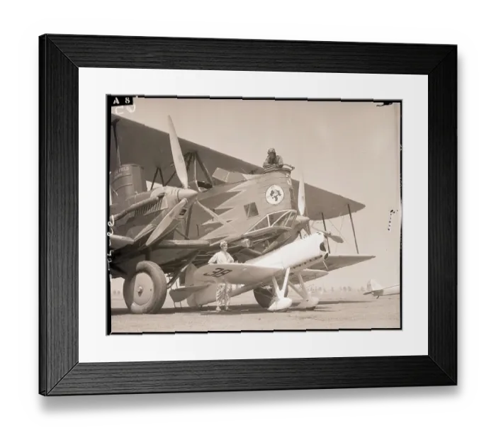 Framed Print : Benny Howard with Fighter Plane at Air Races Framed Print : Benny Howard with Fighter Plane at Air Races
