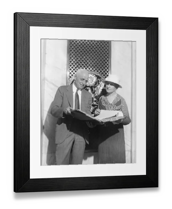Framed Print : Nellie T. Ross With Frank Chapin At Mint Framed Print : Nellie T. Ross With Frank Chapin At Mint