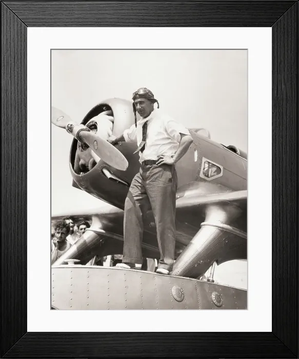 Framed Print : Major Alexander De Seversky and His Plane Framed Print : Major Alexander De Seversky and His Plane