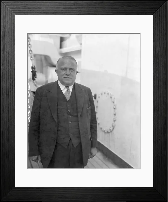 Framed Print : Dr. Henry Moskowits Returning from Europe Framed Print : Dr. Henry Moskowits Returning from Europe