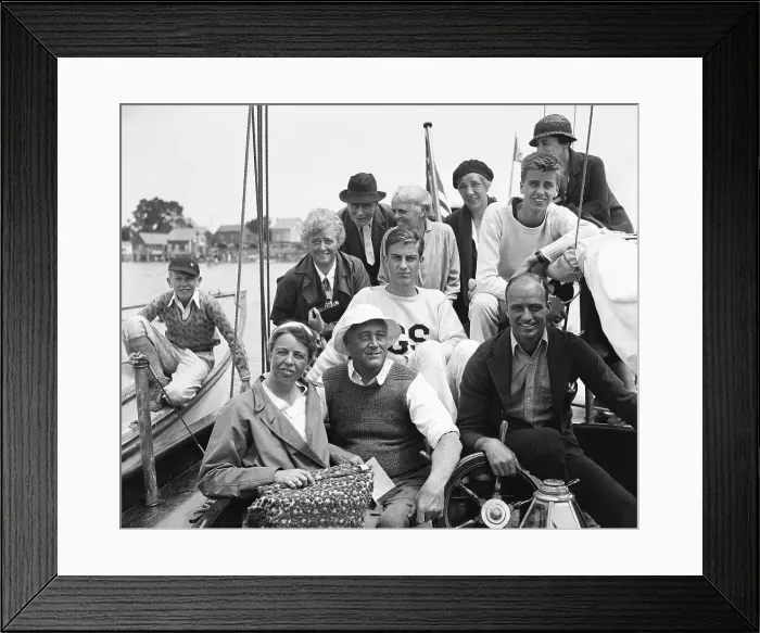 Framed Print : Roosevelt Family on Amberjack II Schooner Framed Print : Roosevelt Family on Amberjack II Schooner