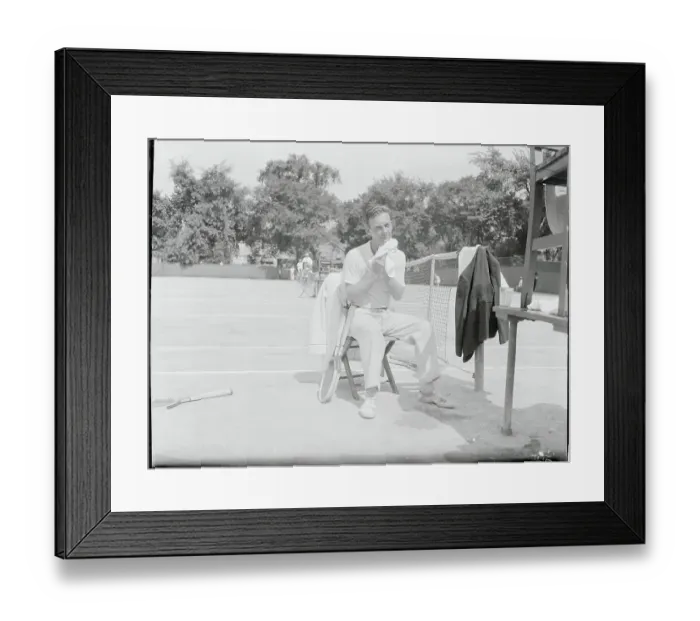 Framed Print : Tennis Player Resting
