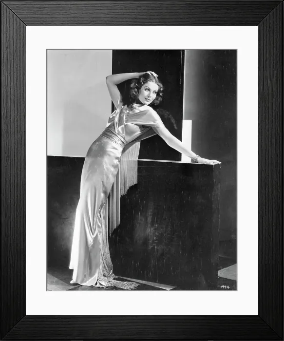 Framed Print : Loretta Young in Satin Evening Gown Framed Print : Loretta Young in Satin Evening Gown