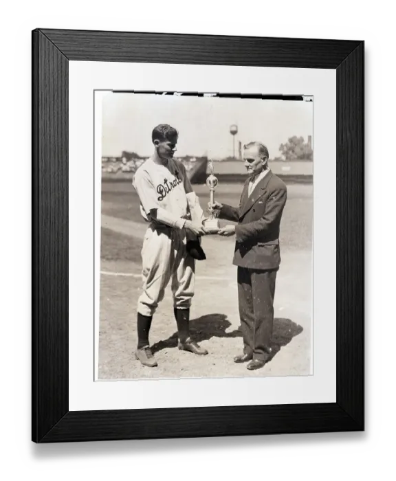 Framed Print : Marvin Owen Receives MVP Trophy Framed Print : Marvin Owen Receives MVP Trophy