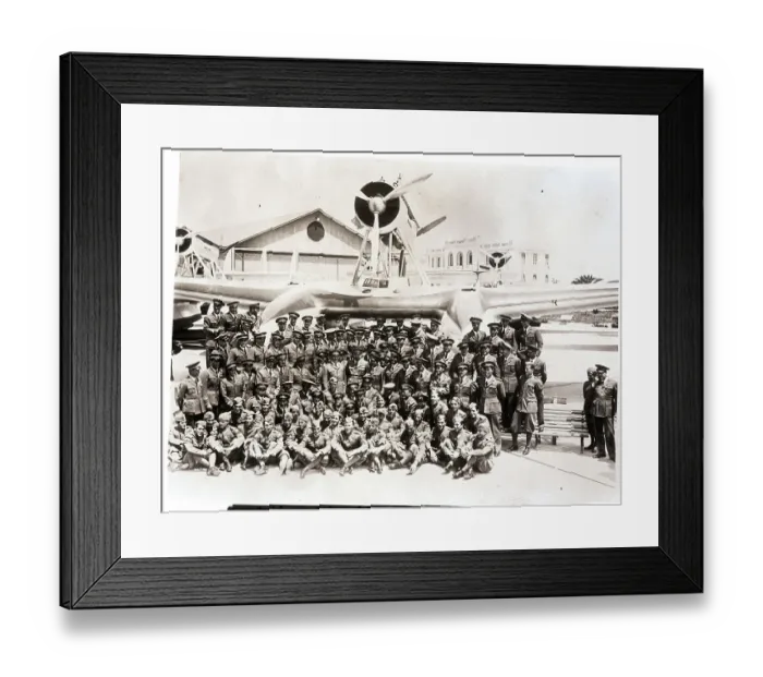 Framed Print : Italo Balbo Poses with Flight Crew Framed Print : Italo Balbo Poses with Flight Crew