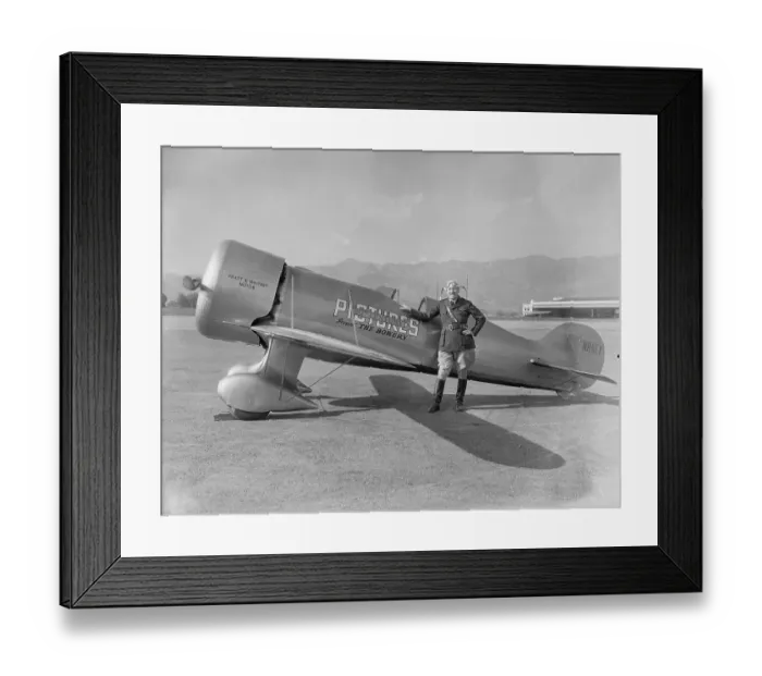 Framed Print : Roscoe Turner Next to His Plane Framed Print : Roscoe Turner Next to His Plane