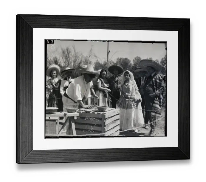 Framed Print : Tortilla Maker In California