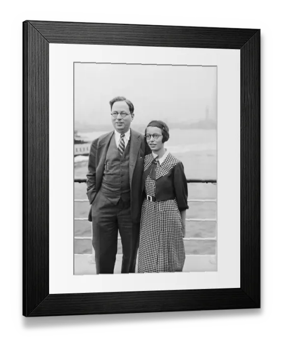 Framed Print : Elmer Rice and Daughter Margaret Framed Print : Elmer Rice and Daughter Margaret