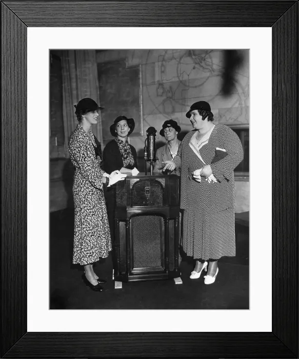 Framed Print : Kate Smith Donates Radio to Girls Camp Framed Print : Kate Smith Donates Radio to Girls Camp