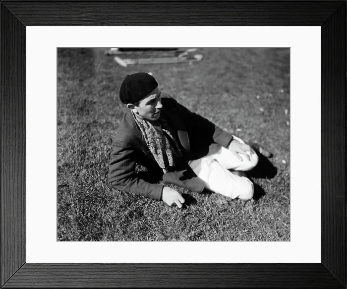 Framed Print : Walt Disney Reclining on Lawn