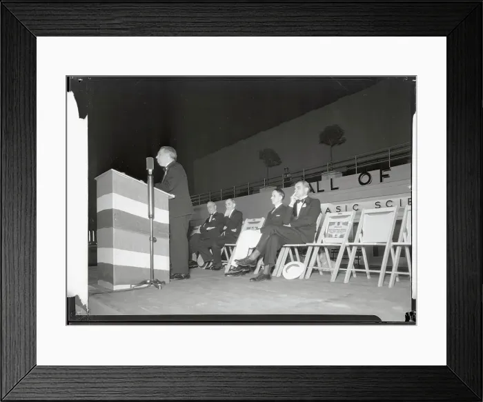 Framed Print : Professor Niels Bohr Speaking Framed Print : Professor Niels Bohr Speaking
