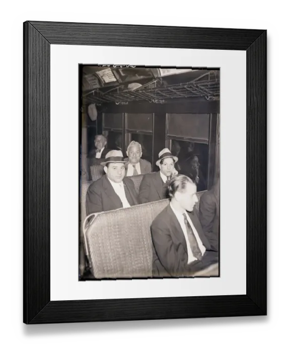 Framed Print : Fiore and Edward Grimaldi on Train Framed Print : Fiore and Edward Grimaldi on Train