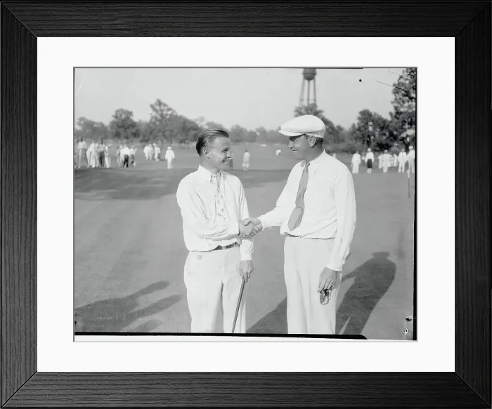 Framed Print : Golfers Shaking Hands Framed Print : Golfers Shaking Hands