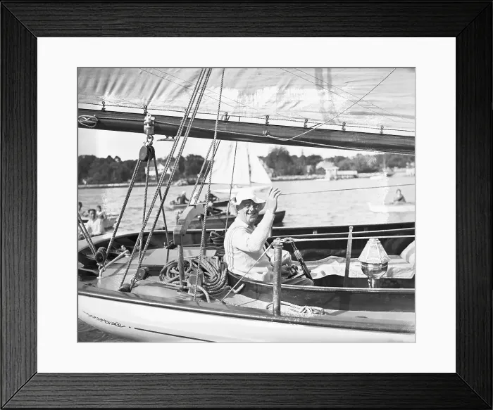 Framed Print : President Roosevelt on His Schooner Framed Print : President Roosevelt on His Schooner