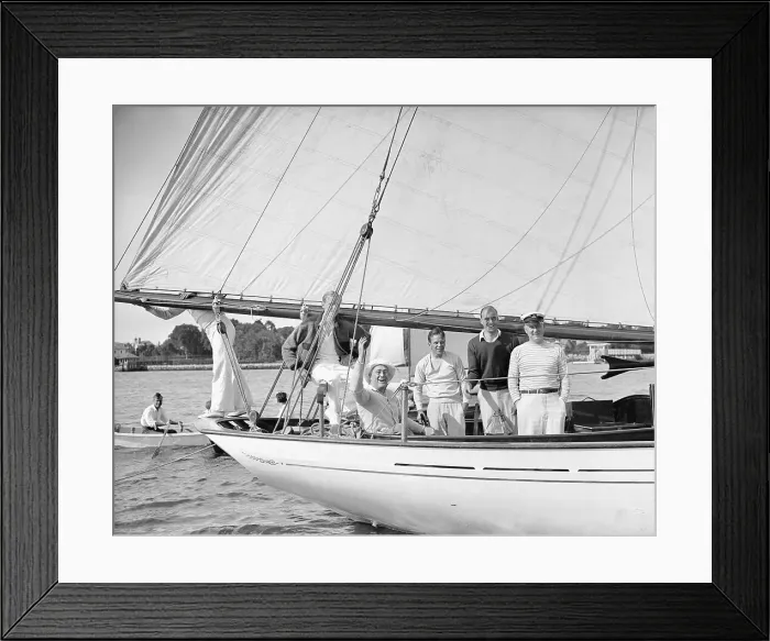 Framed Print : Franklin Delano Roosevelt Sailing