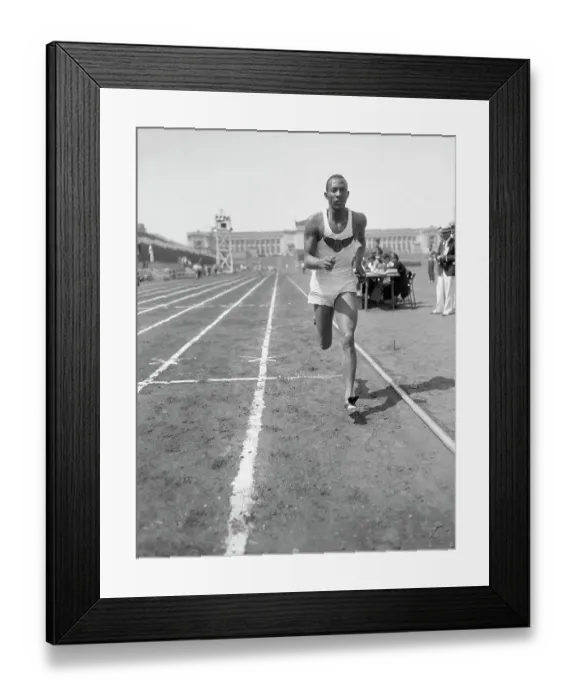 Framed Print : Jesse Owens Running In Track Meet Framed Print : Jesse Owens Running In Track Meet